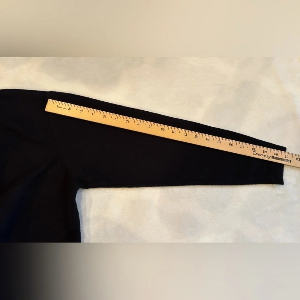 Summit Hill Sweater Pullover Turtleneck Button Up Black Cotton Size S Unisex